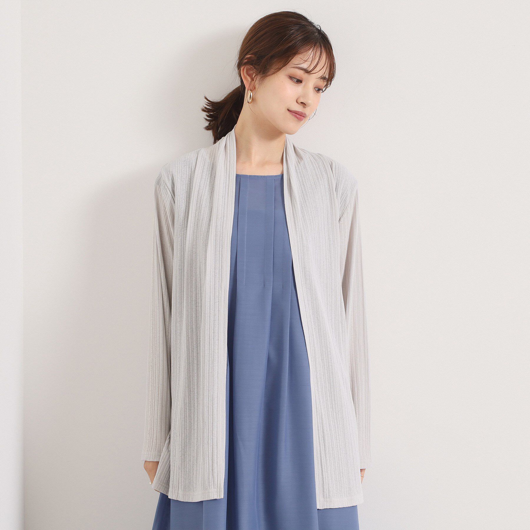 ITS&rsquo;DEMO「【手洗い可】シアー着流しカーディガン」|カーディガン|
