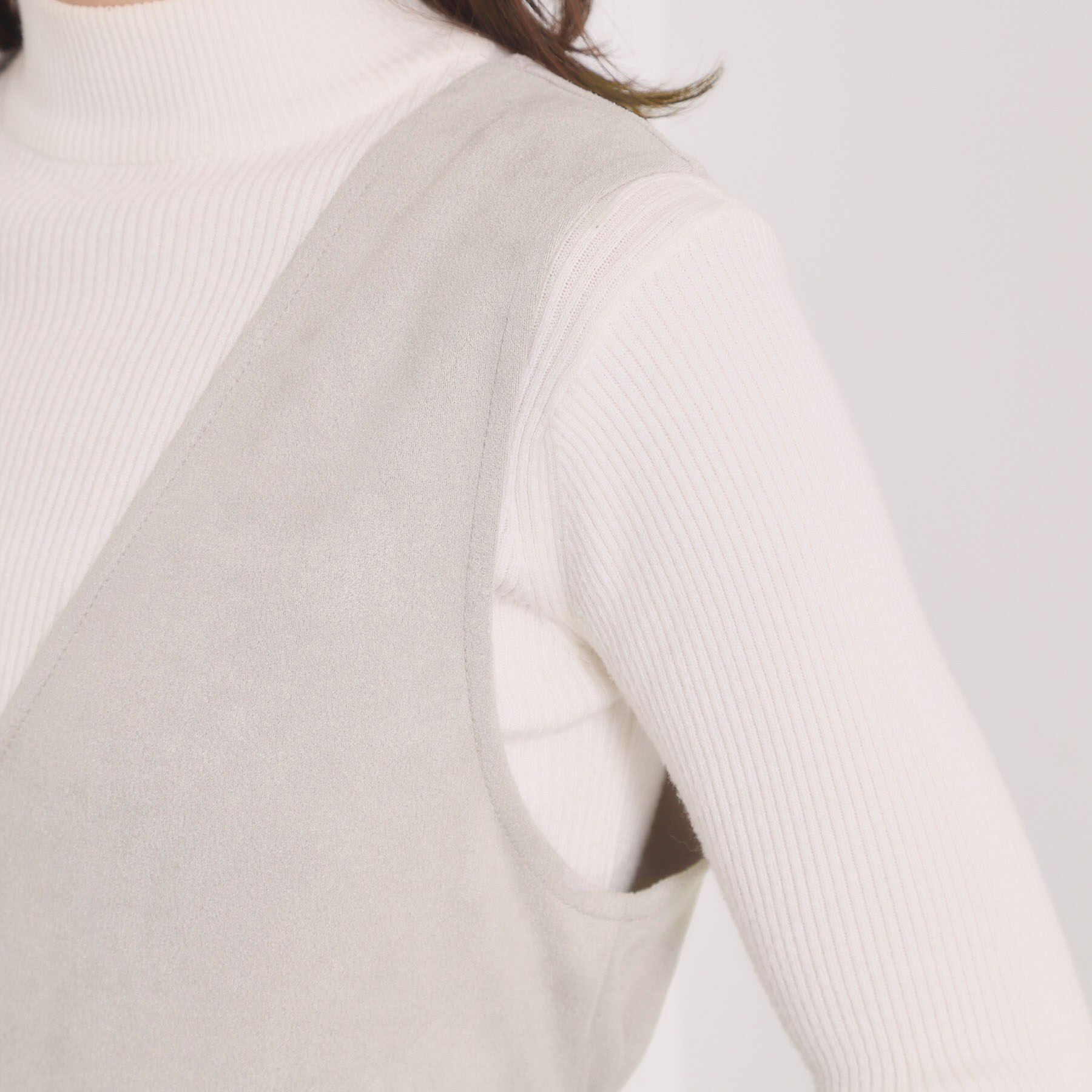 ITS&rsquo;DEMO「【手洗い可／ウエストゴム】カットスエードジャンスカ」|ワンピース|