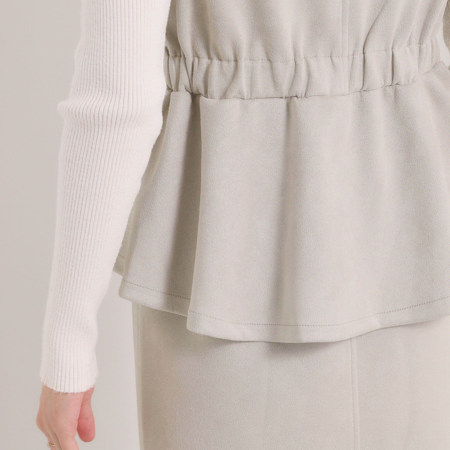 ITS&rsquo;DEMO「【手洗い可／ウエストゴム】カットスエードジャンスカ」|ワンピース|