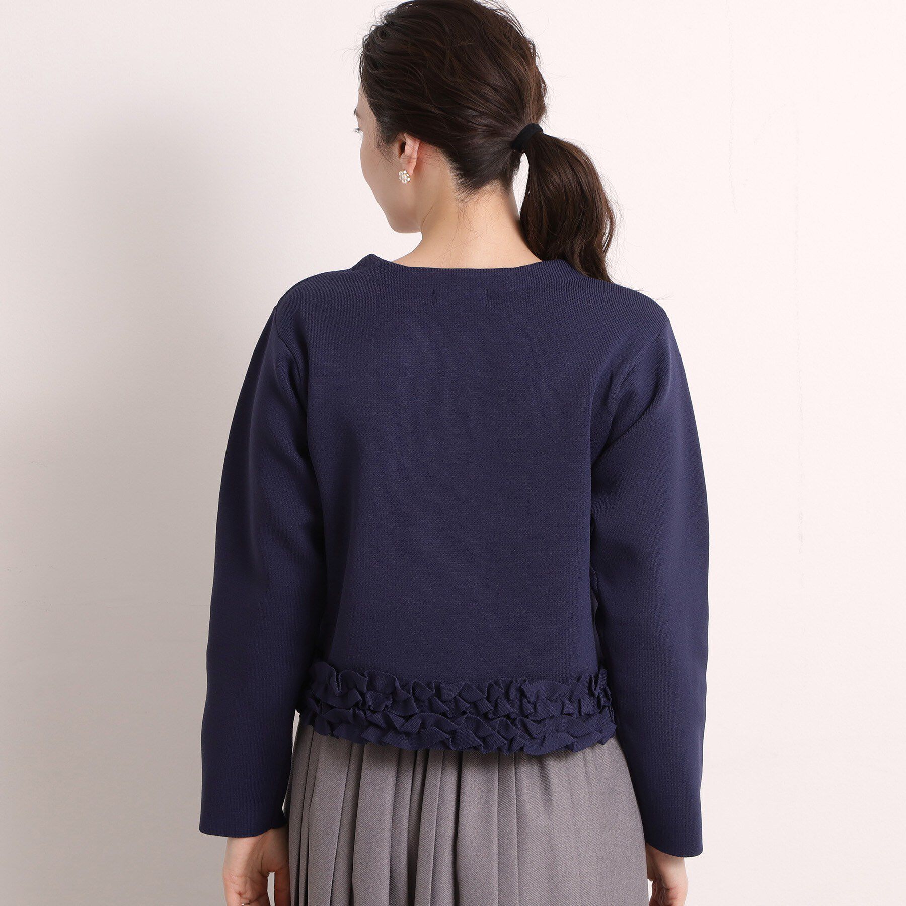 ITS&rsquo;DEMO「【手洗い可／入卒】裾フリルニットカーディガン」|カーディガン|