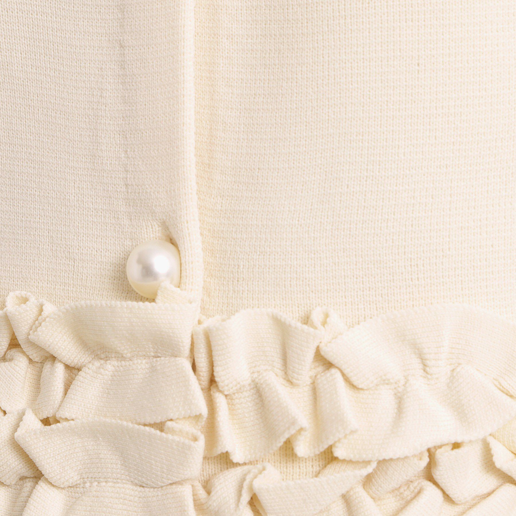 ITS&rsquo;DEMO「【手洗い可／入卒】裾フリルニットカーディガン」|カーディガン|