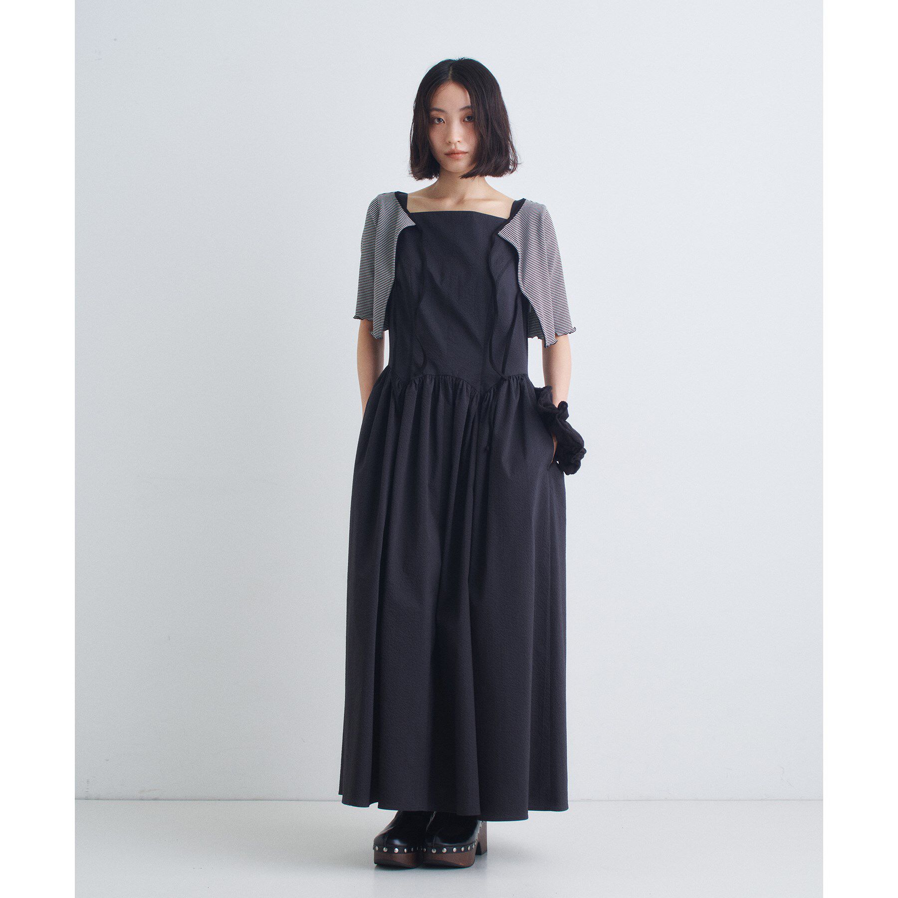 CODE A「gathers drama dress」|ワンピース|