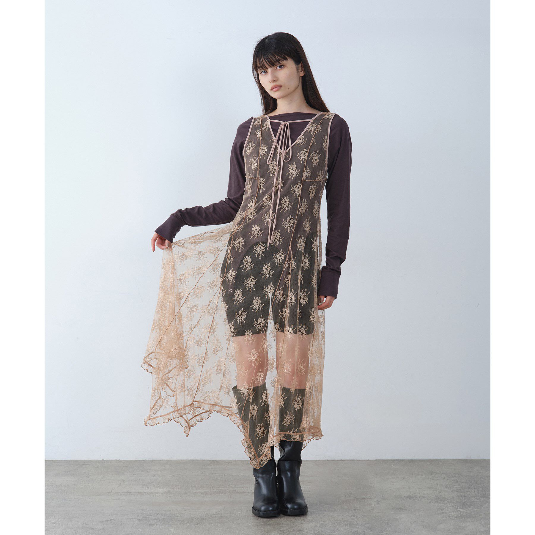 CODE A「sensual lace flow dress」|ワンピース|