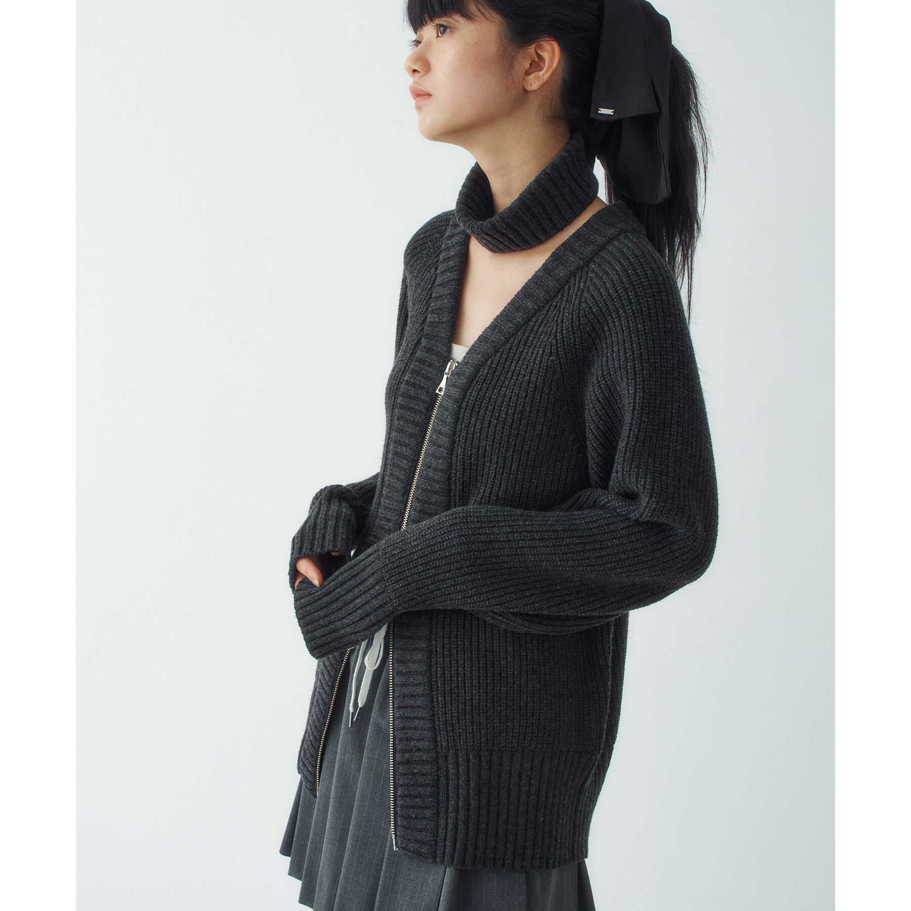 CODE A「dual form zip knit」|カーディガン|