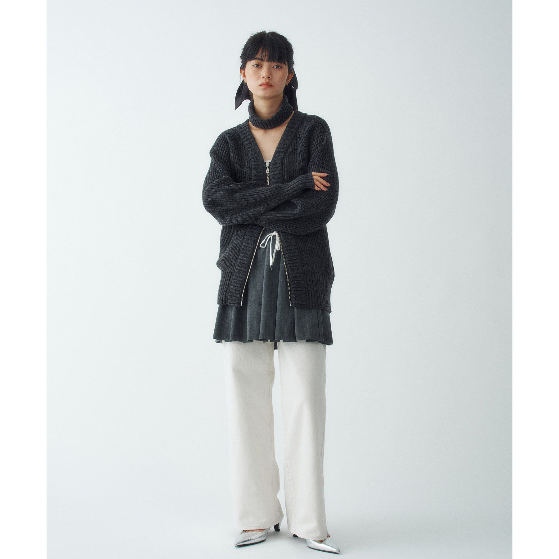 CODE A「dual form zip knit」|カーディガン|