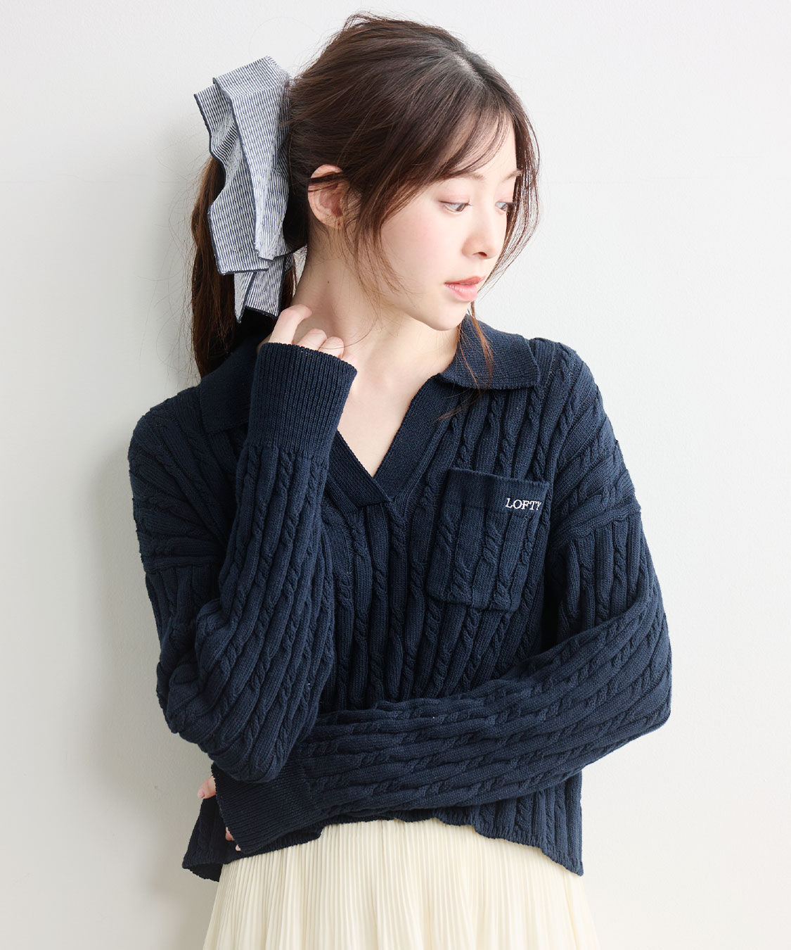 COCO DEAL「ケーブルスキッパーニット」|ニット・セーター|