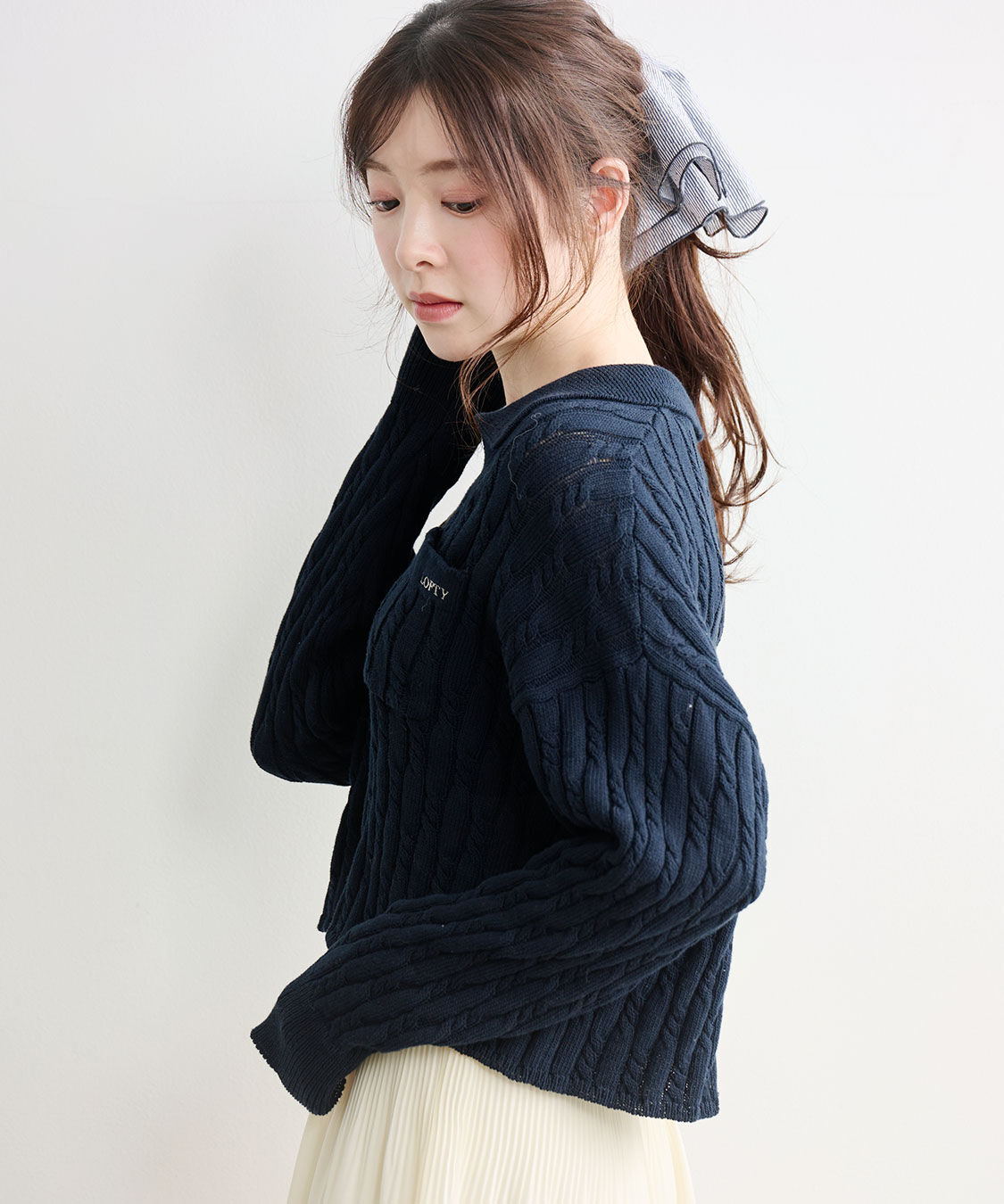 COCO DEAL「ケーブルスキッパーニット」|ニット・セーター|