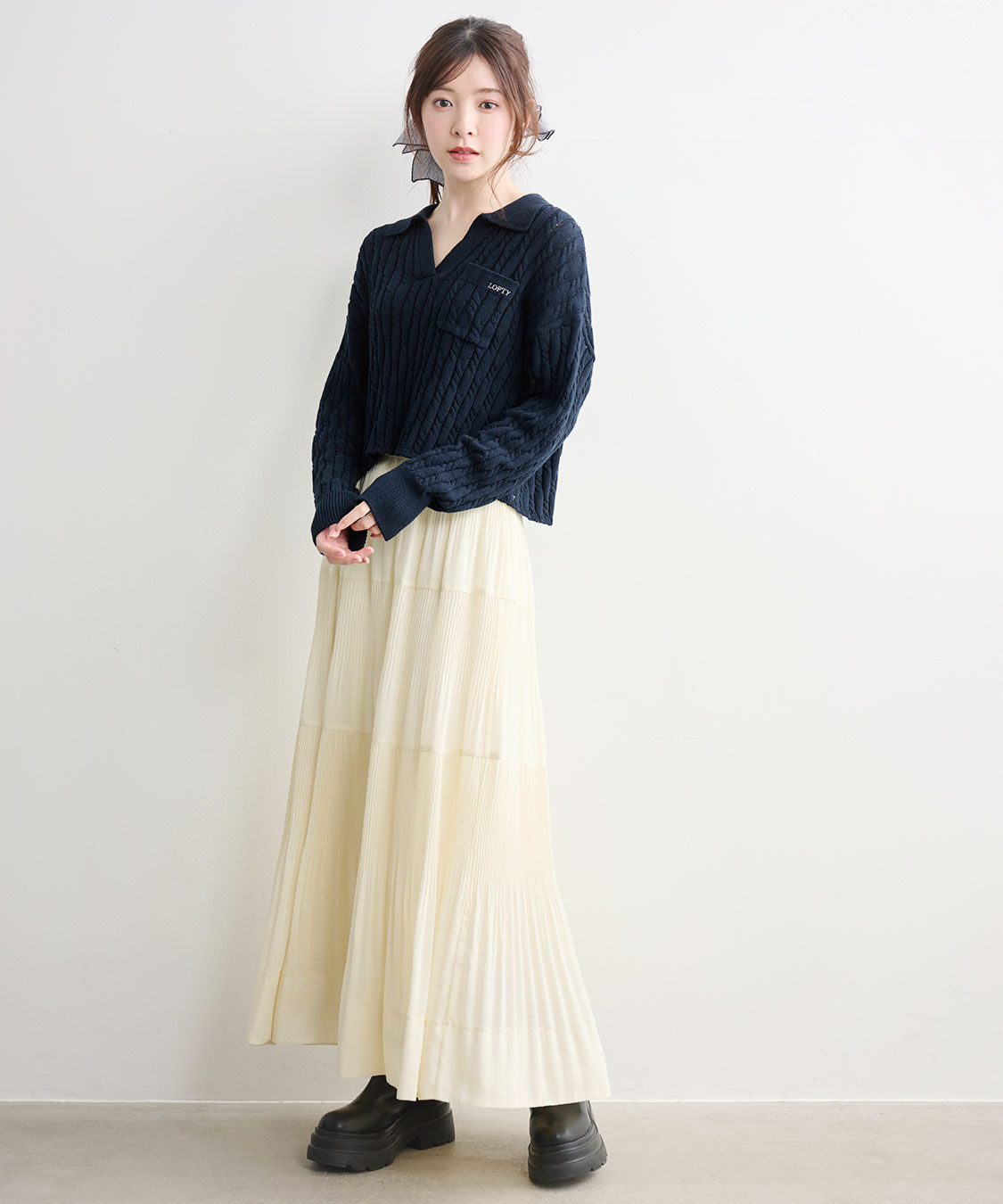 COCO DEAL「ケーブルスキッパーニット」|ニット・セーター|