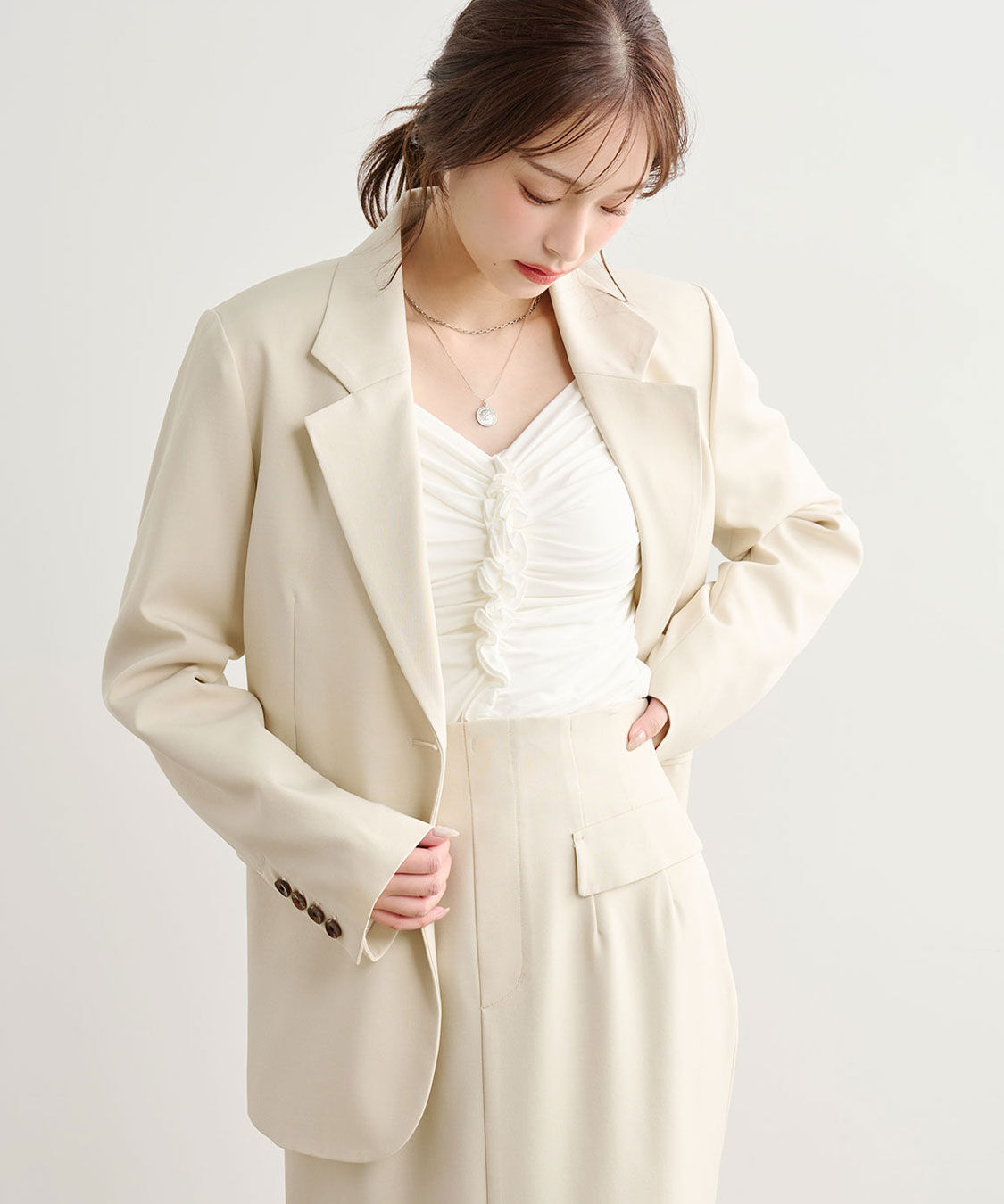 COCO DEAL「フリルドレープトップス」|Tシャツ・カットソー|