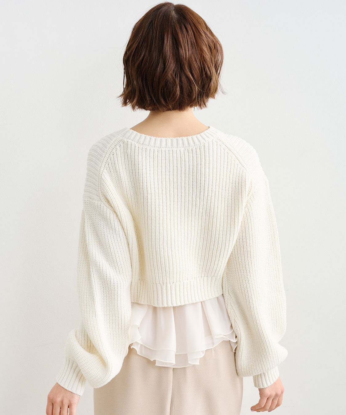 COCO DEAL「ペプラムブラウス&times;パフスリーブニットセット」|シャツ・ブラウス|