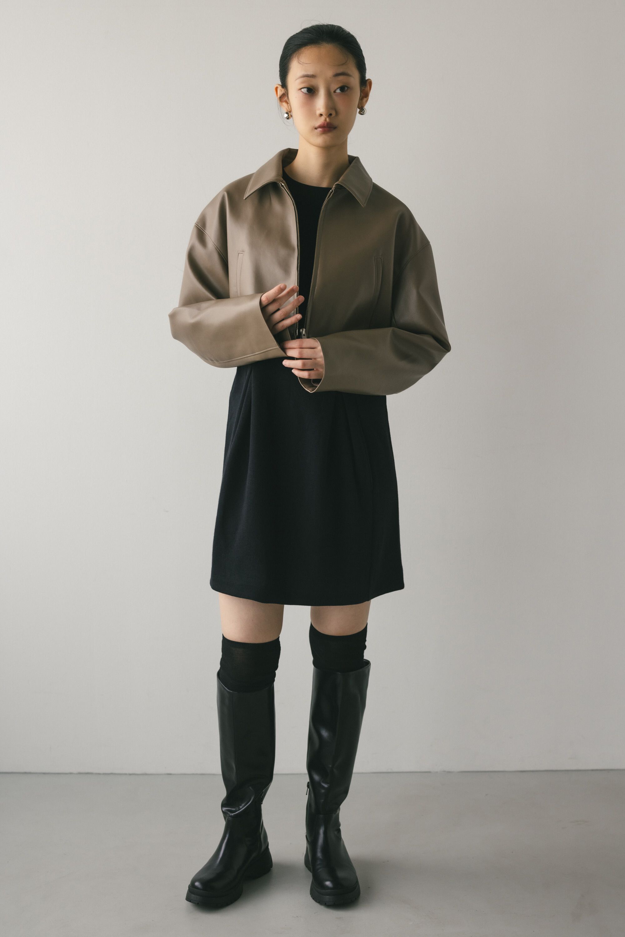 STYLEMIXER「ウエストタックラッセルカットワンピース」|ワンピース|