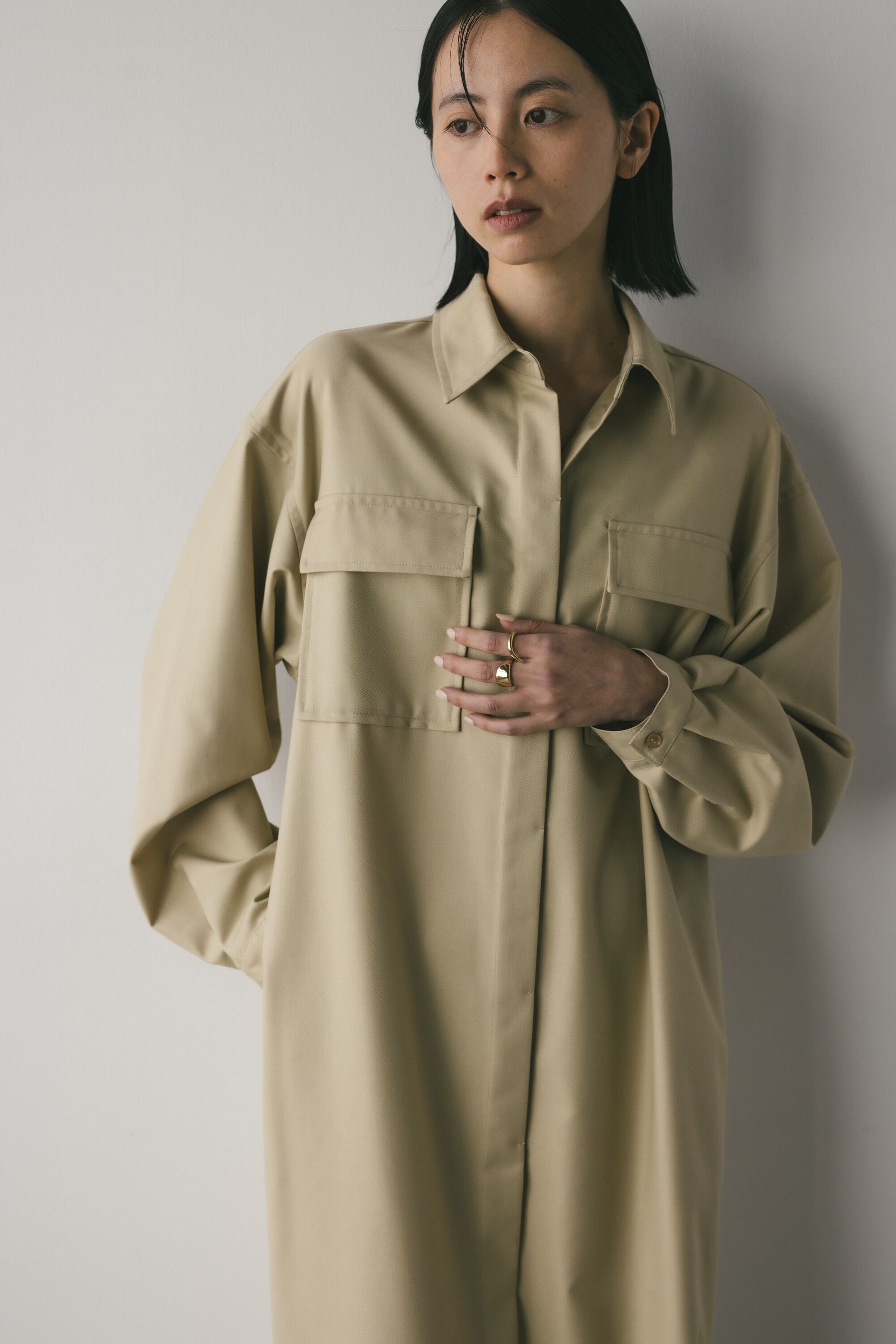 STYLEMIXER「ビッグポケットシャツワンピース」|ワンピース|