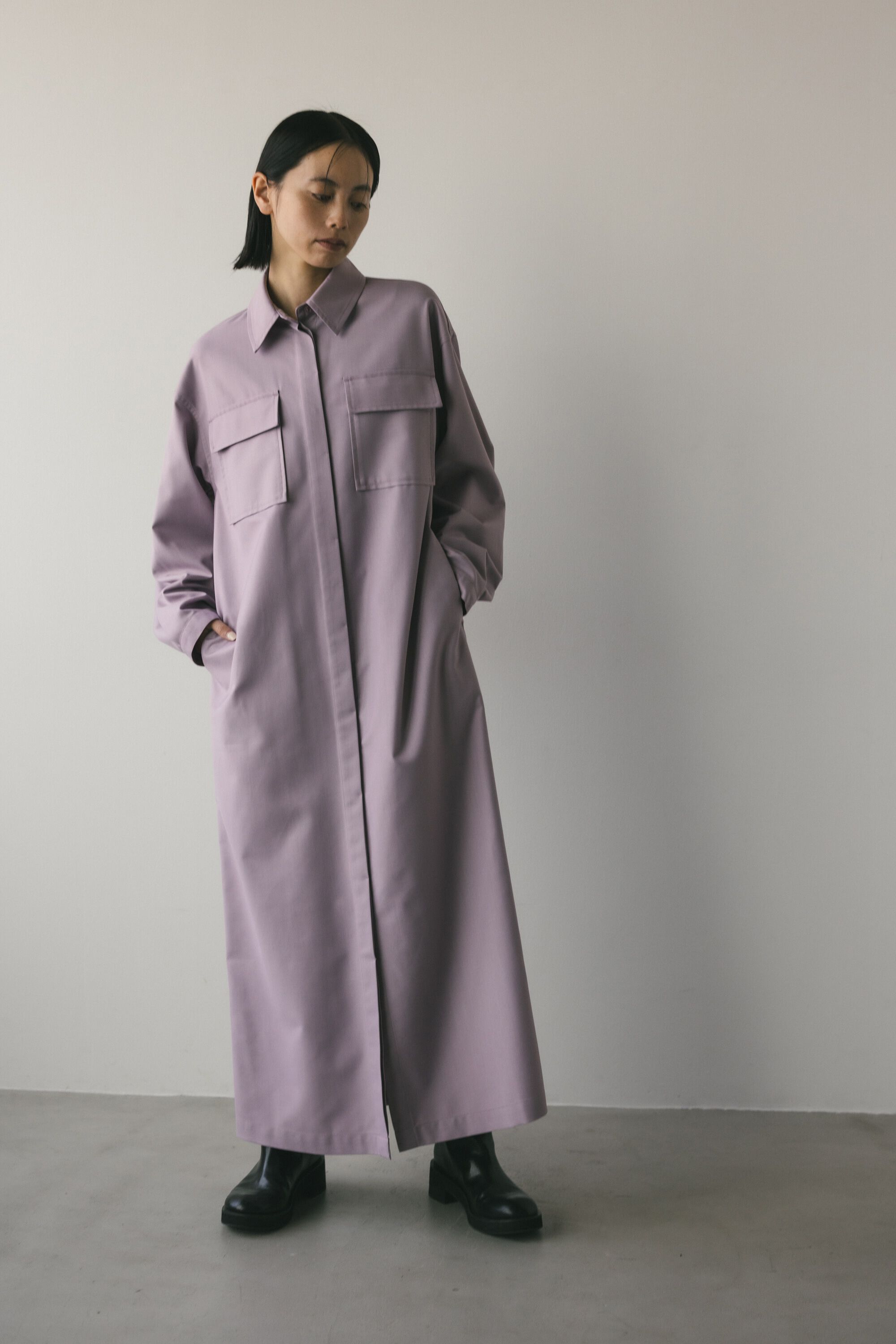 STYLEMIXER「ビッグポケットシャツワンピース」|ワンピース|
