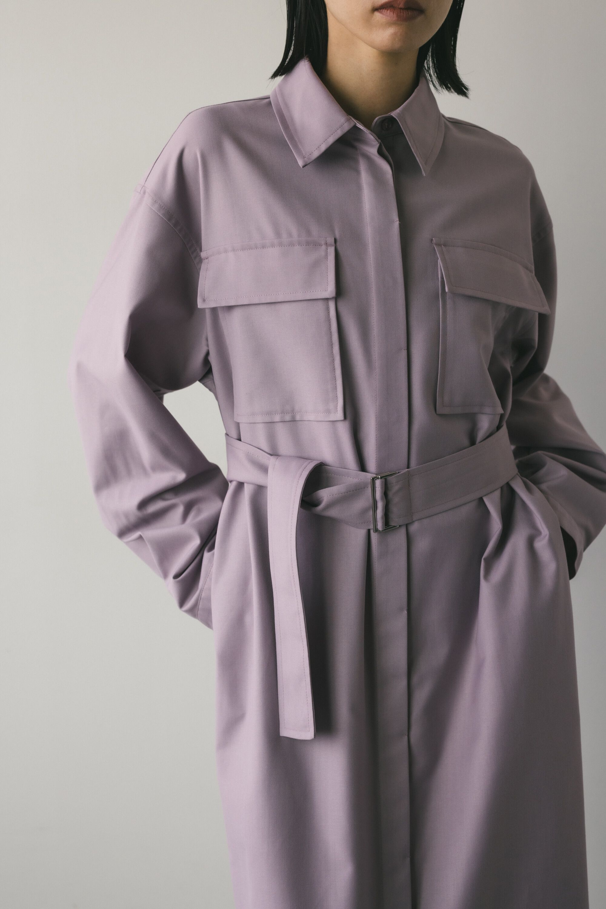 STYLEMIXER「ビッグポケットシャツワンピース」|ワンピース|