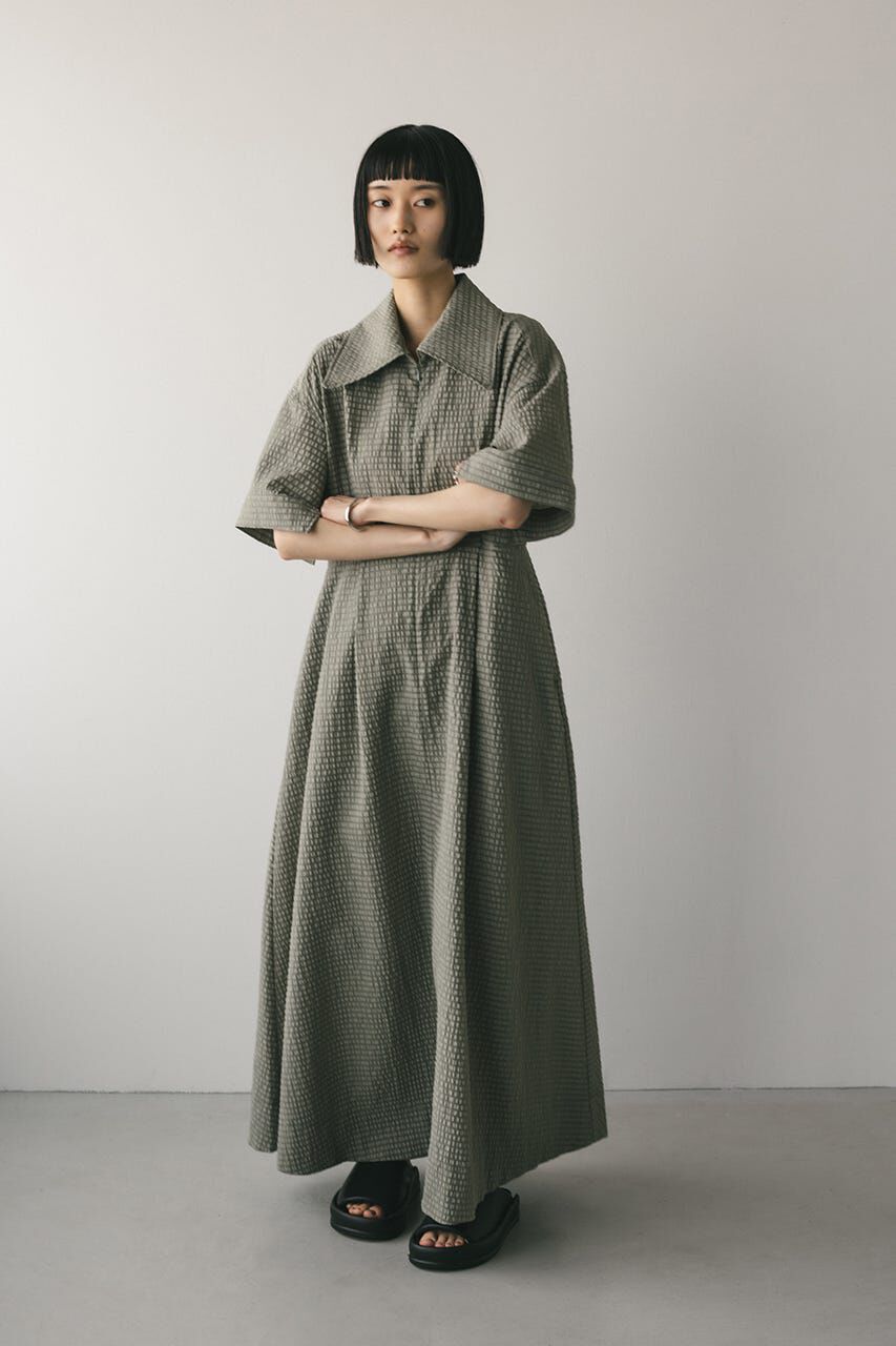 STYLEMIXER「ビッグカラーフレアワンピース」|ワンピース|