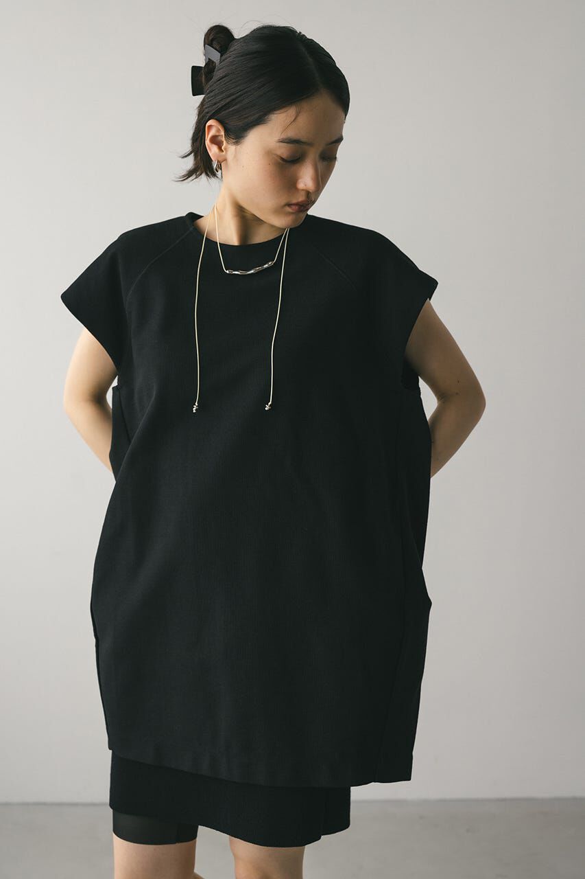 STYLEMIXER「ショルダーパットミニワンピース」|ワンピース|BLK