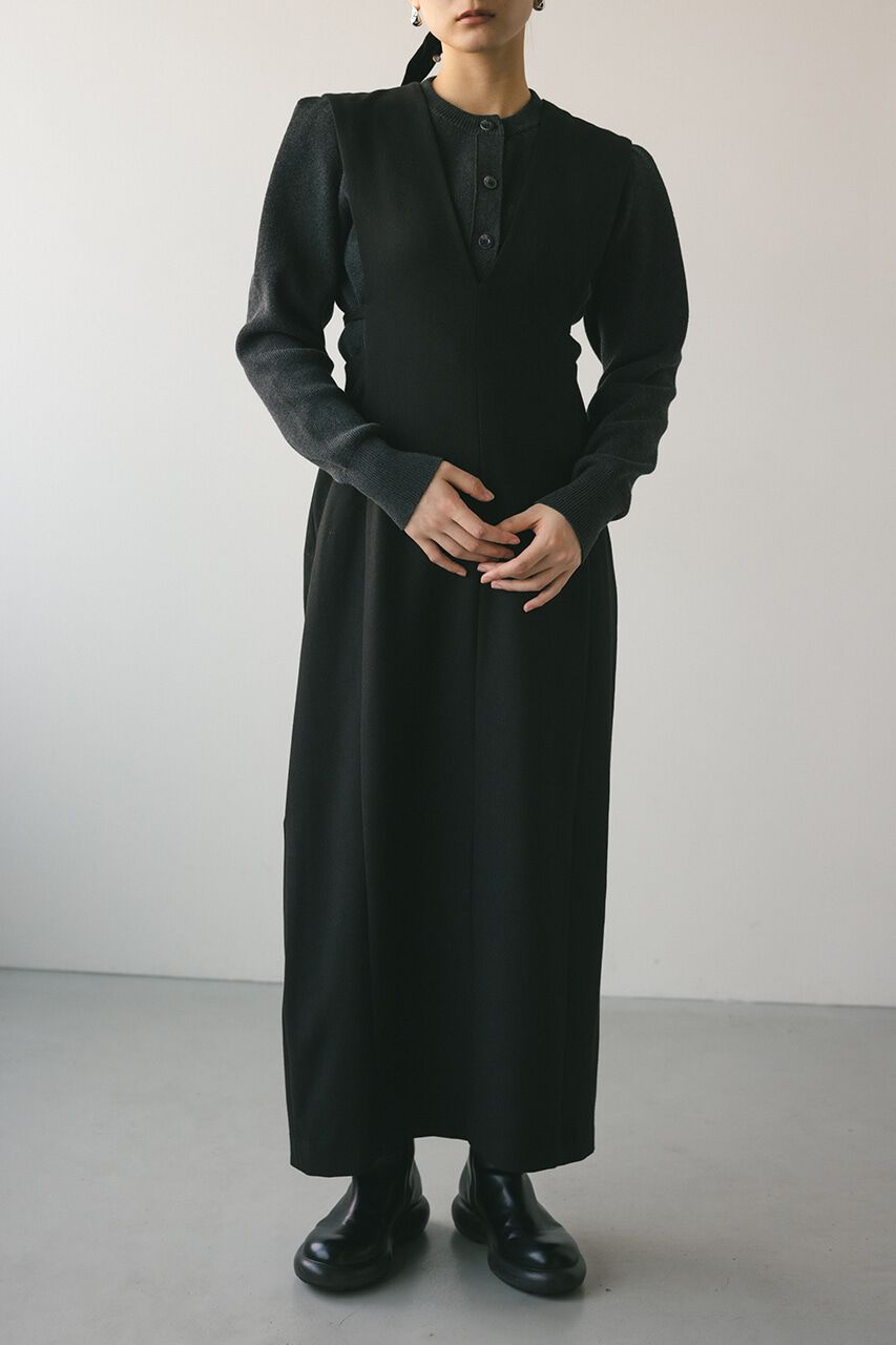 STYLEMIXER「バックリボンジャンパーワンピース」|ワンピース|