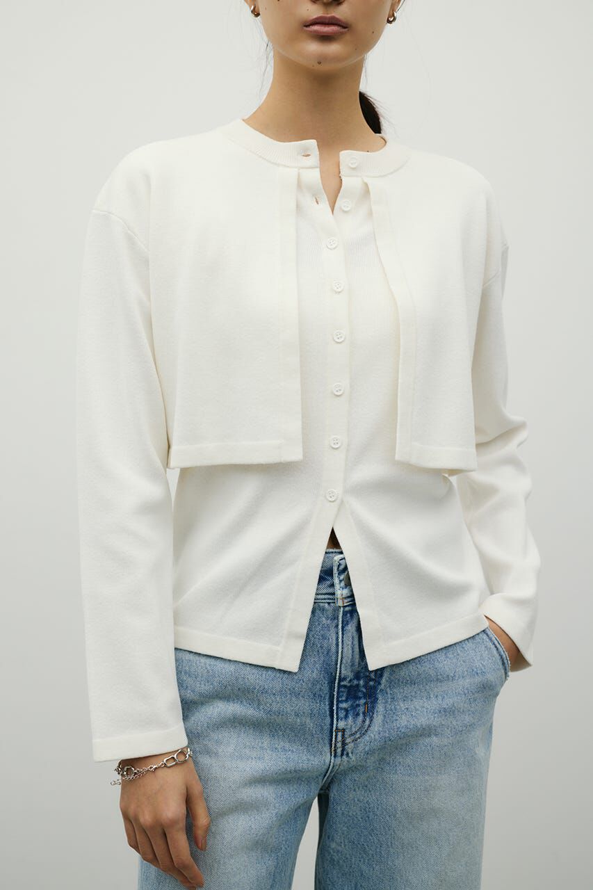 STYLEMIXER「レイヤードニットカーデ」|カーディガン|