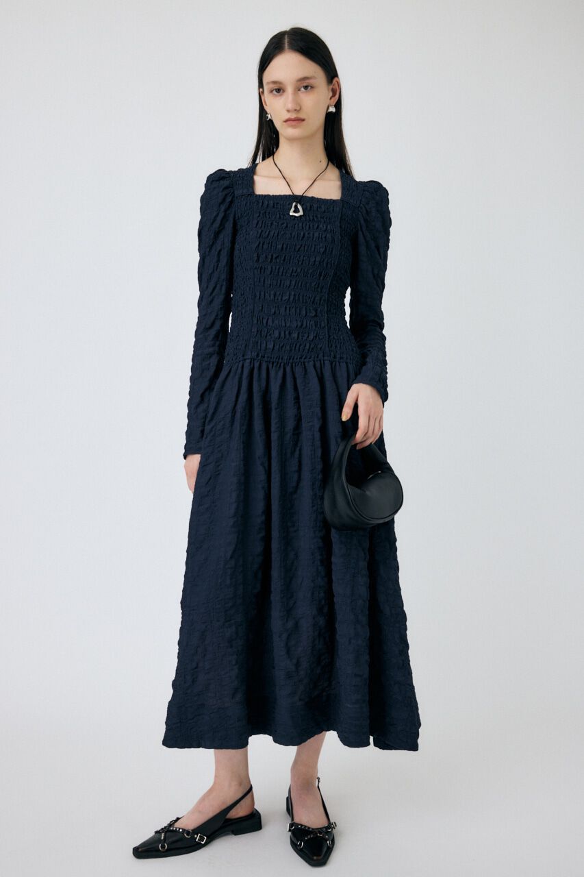 MOUSSY「CREPE ドレス」|ワンピース|NVY