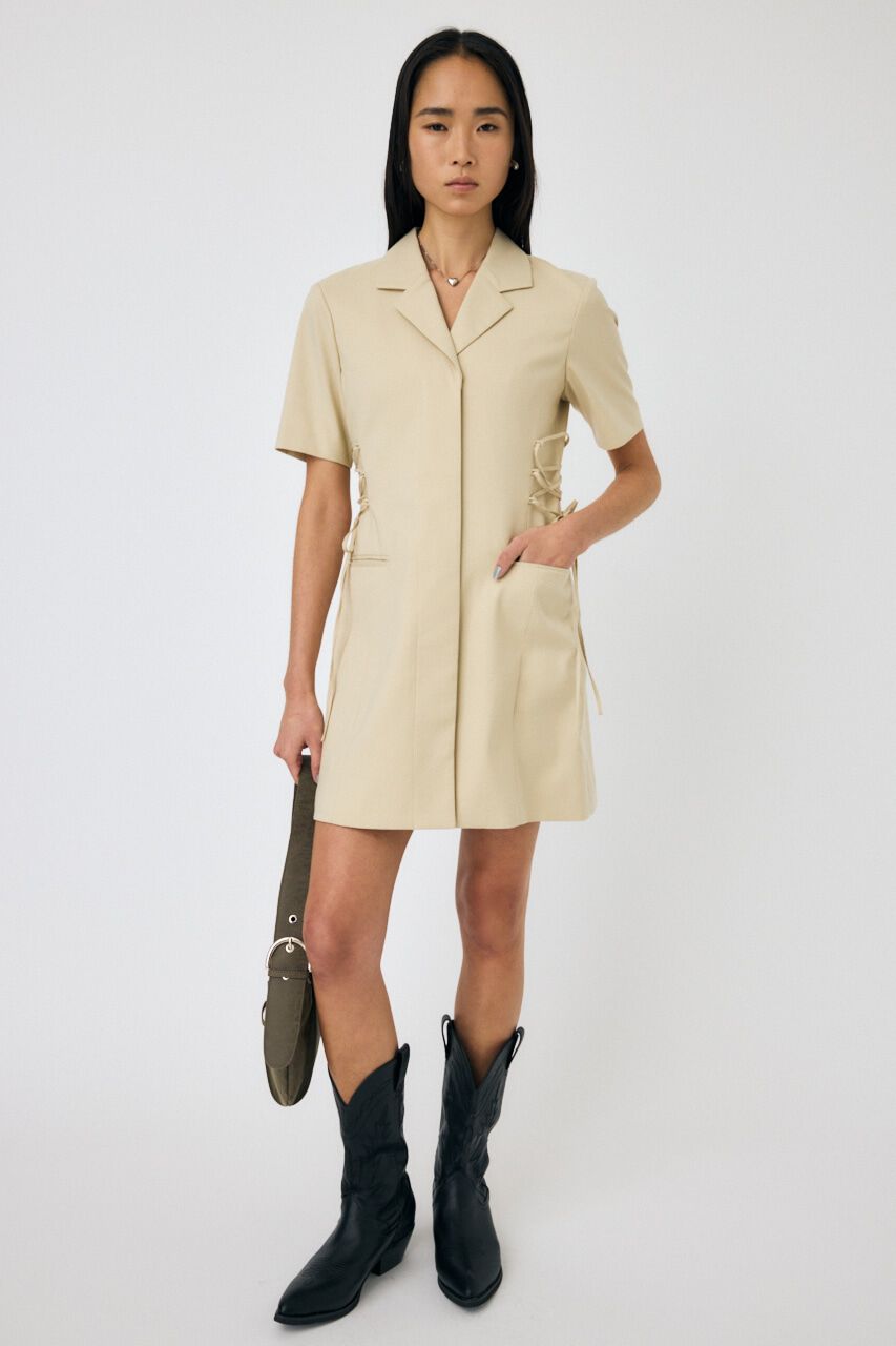 MOUSSY「LACE UP TAILORED ドレス」|ワンピース|