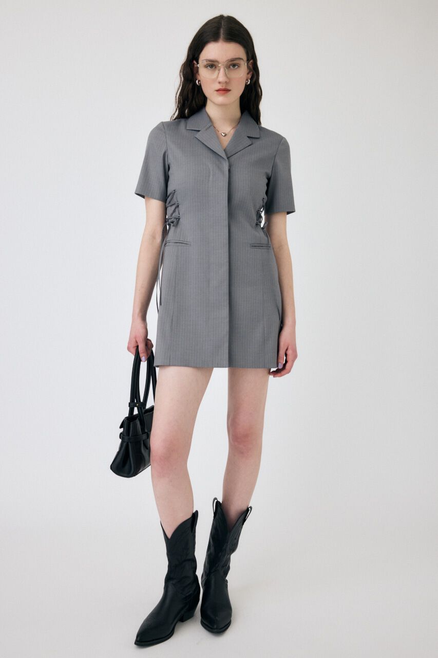 MOUSSY「LACE UP TAILORED ドレス」|ワンピース|