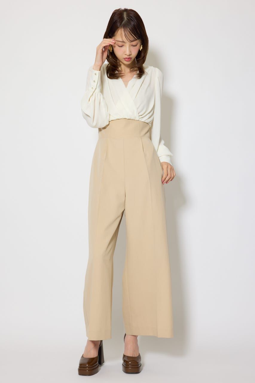 rienda「カシュクールデザインロンパース」|ワンピース|