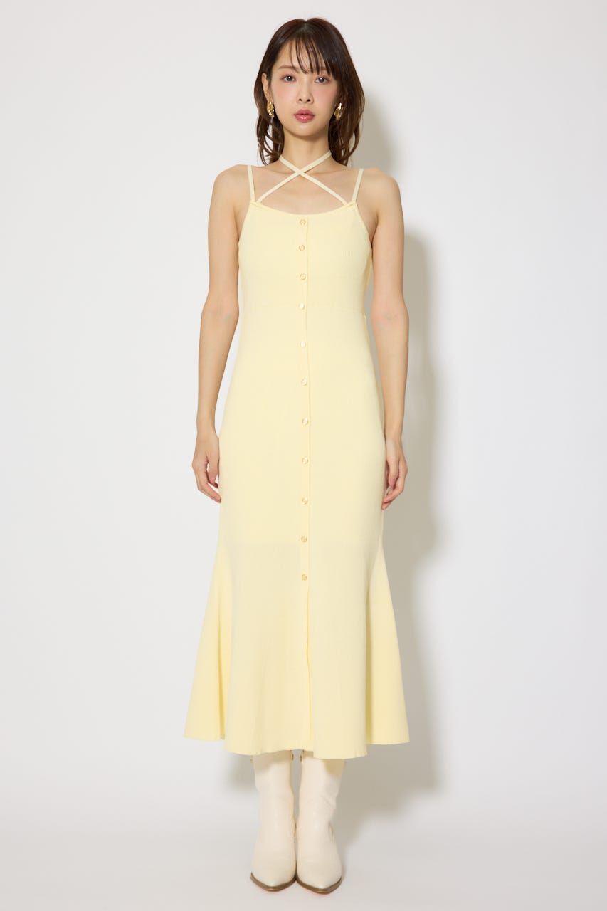 rienda「ボーダーカーデセットマーメイドニットワンピース」|ワンピース|