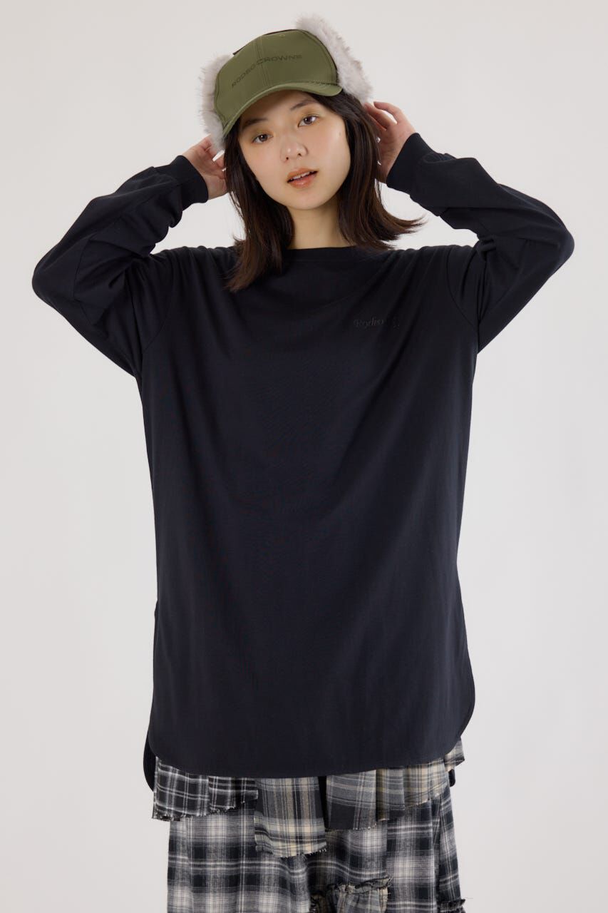 RODEO CROWNS「ラウンドヘムロングスリーブTシャツ」|Tシャツ・カットソー|BLK