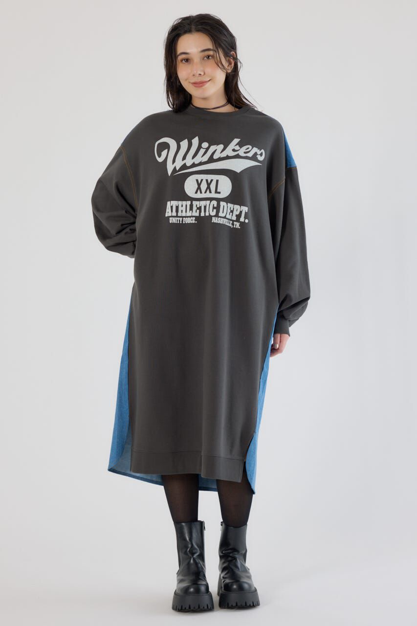 RODEO CROWNS「デニム切替スウェットワンピース」|ワンピース|