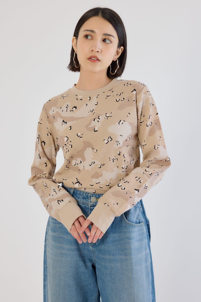 RODEO CROWNS「SHARE パターンワッフルトップス」|Tシャツ・カットソー|