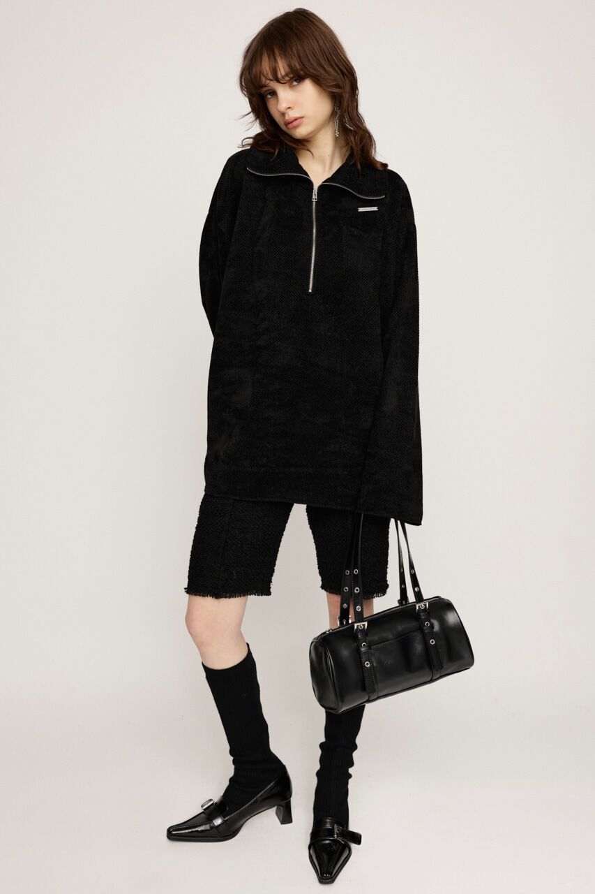 SLY「MOLE HALF ZIP STAND チュニック」|Tシャツ・カットソー|