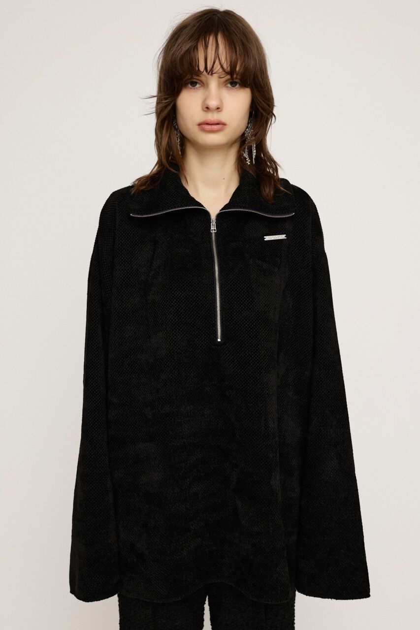 SLY「MOLE HALF ZIP STAND チュニック」|Tシャツ・カットソー|