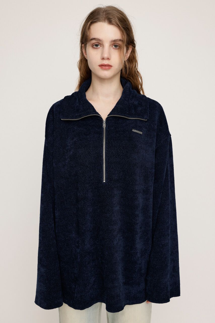 SLY「MOLE HALF ZIP STAND チュニック」|Tシャツ・カットソー|