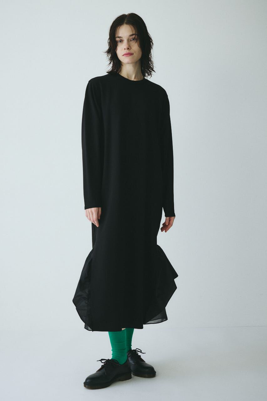HeRIN.CYE「Many gather hem dress」|ワンピース|BLK