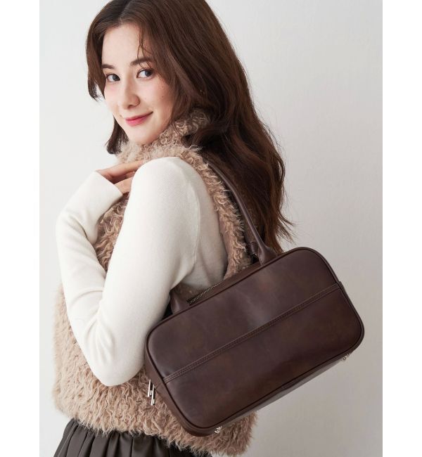 CALNAMUR「ヴィンテージフェイクレザーボストンバッグ」|その他|