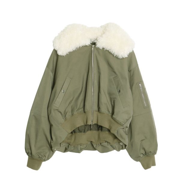 CALNAMUR「ファーカラーバルーンブルゾン」|ブルゾン・スタジャン|