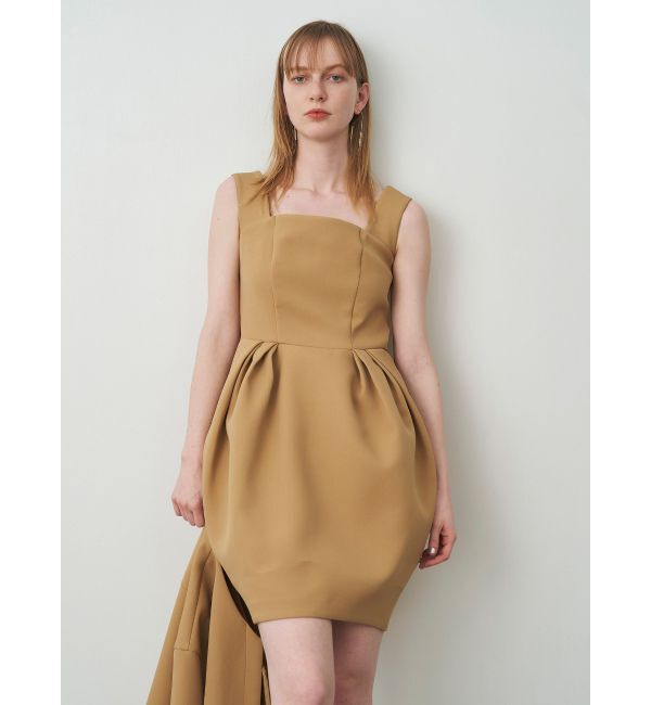 ELENDEEK「COCOON MINI OP」|ワンピース|ベージュ