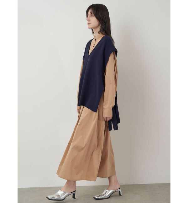 ELENDEEK「KNIT VEST LAYERED SH OP」|ワンピース|