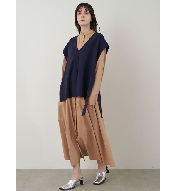 ELENDEEK「KNIT VEST LAYERED SH OP」|ワンピース|