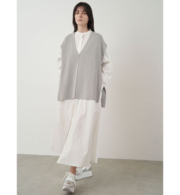 ELENDEEK「KNIT VEST LAYERED SH OP」|ワンピース|