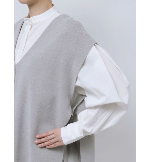ELENDEEK「KNIT VEST LAYERED SH OP」|ワンピース|