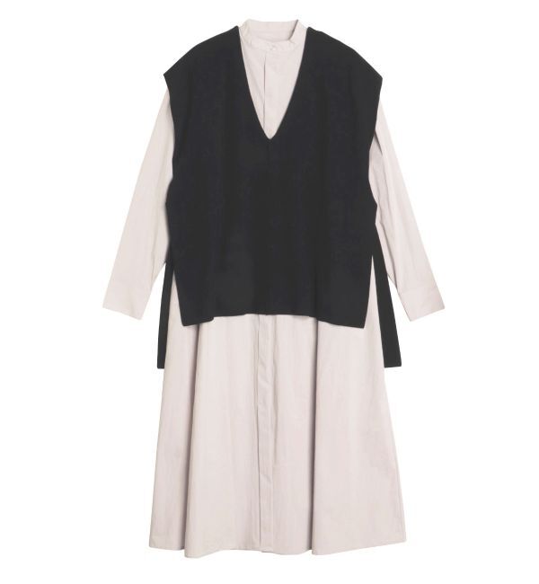 ELENDEEK「KNIT VEST LAYERED SH OP」|ワンピース|
