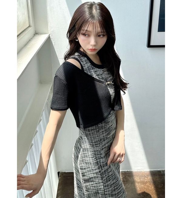 RESEXXY「チャームリブニットカーディガン【セットアップ着用可能】」|カーディガン|