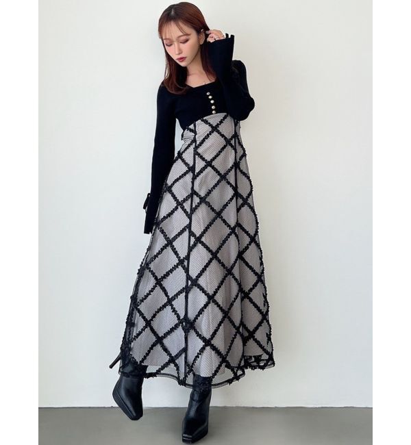 RESEXXY「ドッキングニットフレアワンピース」|ワンピース|