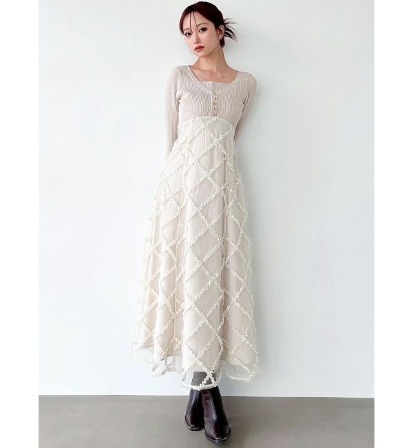 RESEXXY「ドッキングニットフレアワンピース」|ワンピース|