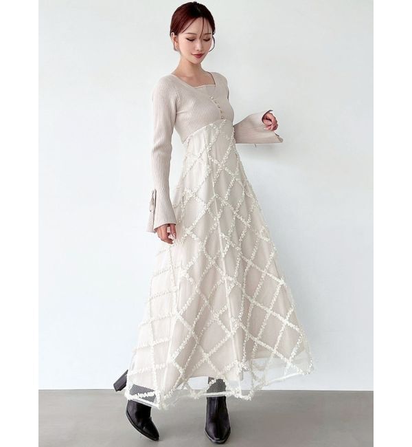 RESEXXY「ドッキングニットフレアワンピース」|ワンピース|