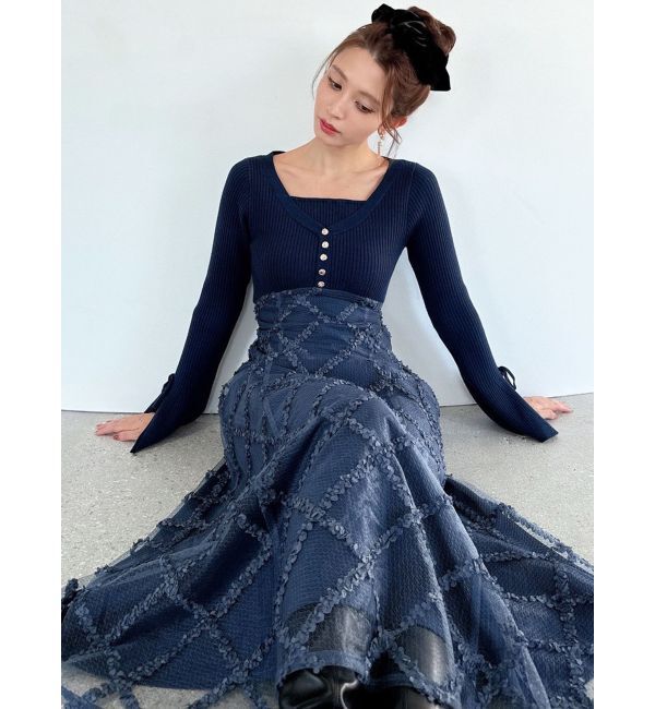 RESEXXY「ドッキングニットフレアワンピース」|ワンピース|