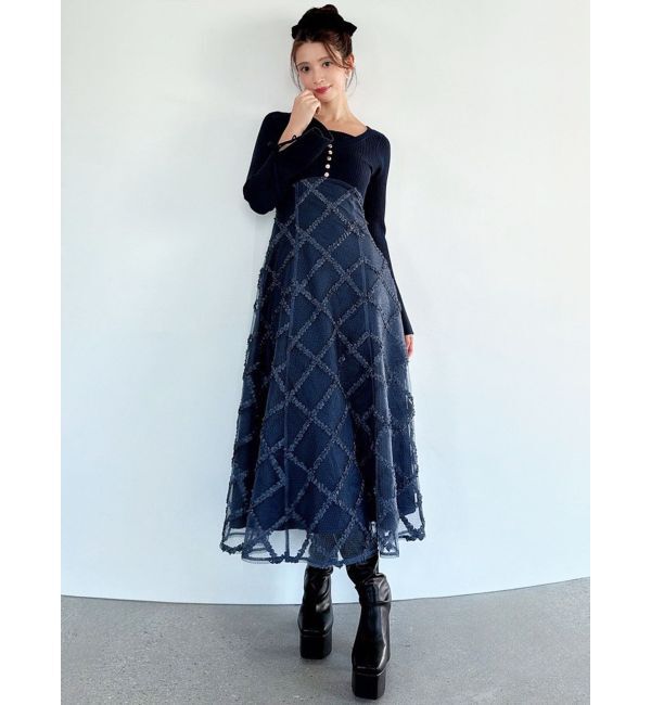 RESEXXY「ドッキングニットフレアワンピース」|ワンピース|