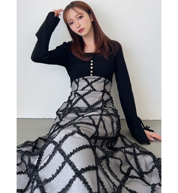 RESEXXY「ドッキングニットフレアワンピース」|ワンピース|