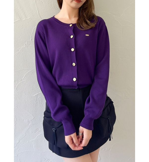 dazzlin「プレートシンプルカーディガン」|カーディガン|パープル